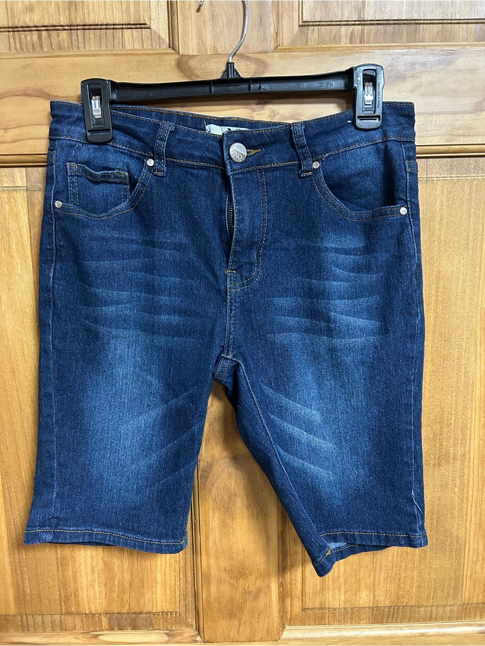 Juniors Dark Blue Denim Shorts brand AQ